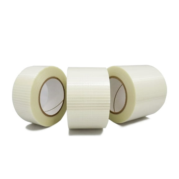 T.R.U. FIL-835B/D Transparent Bi-Directional Filament Strapping Tape: 1/2 in. x 60 yds.