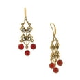 thumbnail image 1 of T.R.U. Genuine Carnelian Chevron Drop Earrings, 1 of 2
