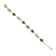thumbnail image 1 of T.R.U. Genuine Howlite Dyed Turquoise Copper Beaded Bracelet, 1 of 2