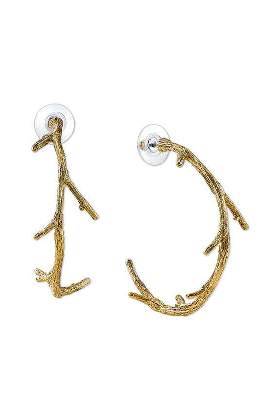 Large Tree Branch Hoop Earrings