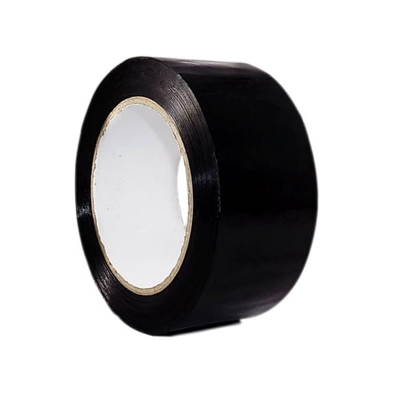 T.R.U. OPP-20C Black Carton Sealing Packaging Tape 2 in. wide x 110 yds. (2 mils thick)