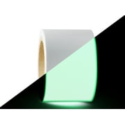 T.R.U. PGD-24 Glow In The Dark Tape: 3 in. wide x 30 ft. length (Luminescent Lime Green). Photoluminescent Neon Green Tape.