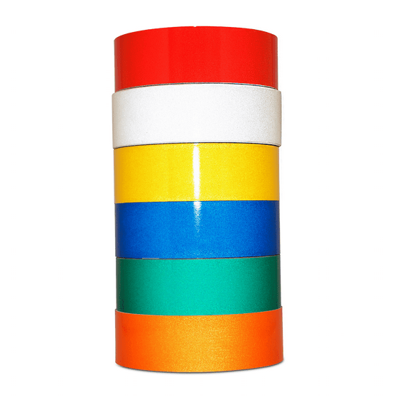 T.R.U. REF-7 Rainbow Pack Engineering Grade Reflective Tape: 1.5 in. wide x 30 ft. length