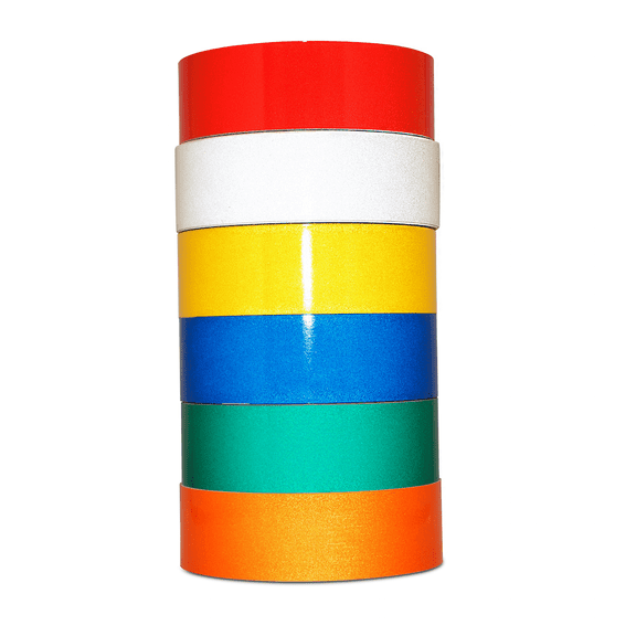 T.R.U. REF-7 Rainbow Pack Engineering Grade Reflective Tape: 4 in. wide x 30 ft. length