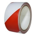 thumbnail image 1 of T.R.U. SST-618C Red & White Hazard Warning Safety Stripe Tape: 2" in. wide x 18 yds., 1 of 6