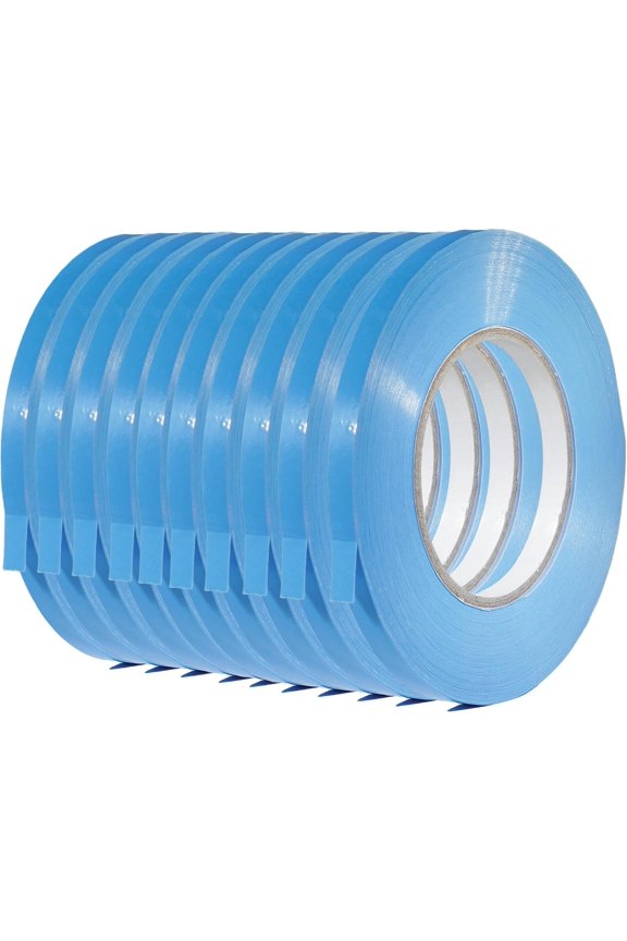 T.R.U. UPVC-24BS Light Blue Poly Bag Sealing Tape: 3/8 in. x 180 yds. (Pack of 10)