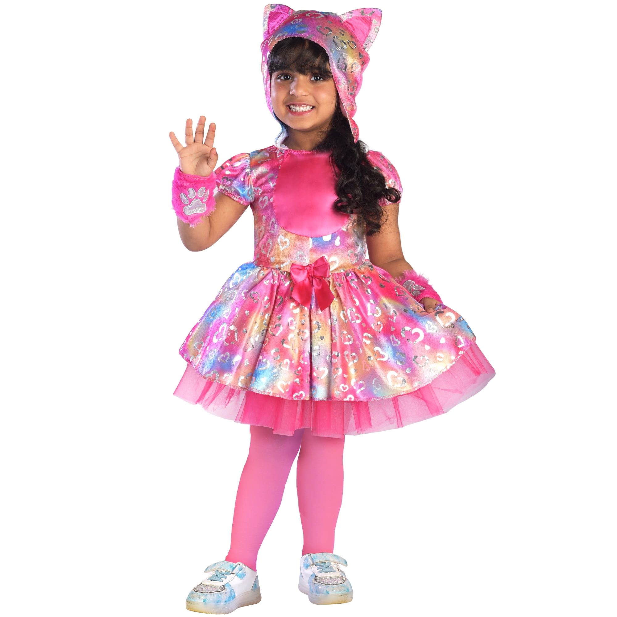 Rainbow Kitty Halloween Costume for Toddler, Size 3- 4T, by Way to Celebrate