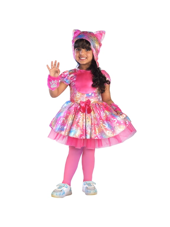 Rainbow Kitty Halloween Costume for Toddler Girls, Size 3T-4T, by Way to Celebrate
