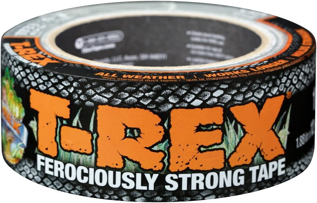 T-REX Ferociously Strong Tape, Duct Tape with UV Resistant \u0026 Waterproof Backing for Wood Brick Concrete and More, 12 yd. x 1.88\
