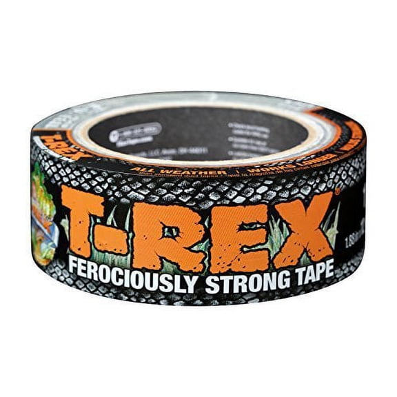 T-REX Ferociously Strong Tape, Duct Tape with UV Resistant & Waterproof Backing for Wood Brick Concrete and More, 12 yd. x 1.88", Gunmetal Gray, 1-Roll 241309