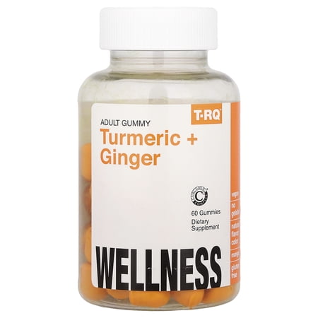 T-RQ Adult Gummy, Turmeric + Ginger, Mango, 60 Gummies