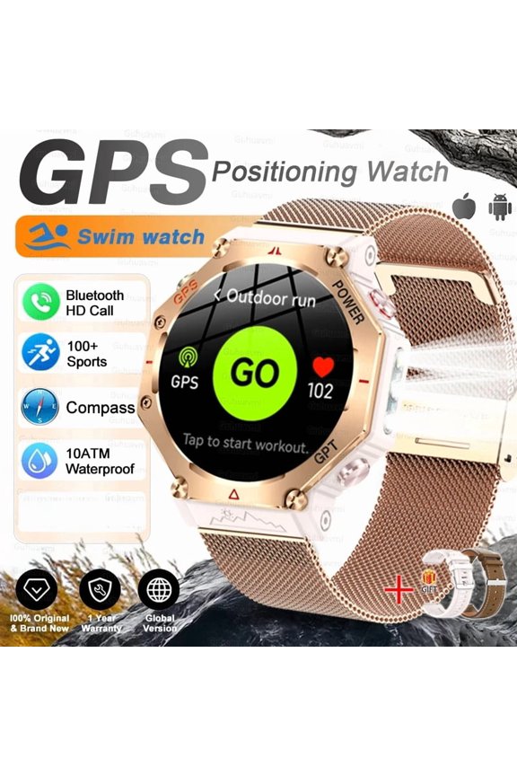 T-Rex 3 Ultra Military Grade GPS Smart Watch 10ATM Waterproof Compass Altimeter Barometric AMOLED Men HD Call Sports Smartwatch