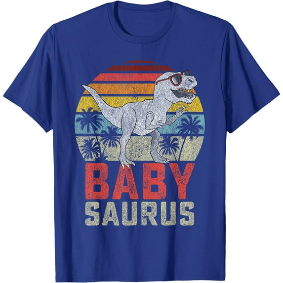 T-Rex Babysaurus Dinosaur Baby Saurus Family Matching Unisex T-Shirt for Men Women Kids