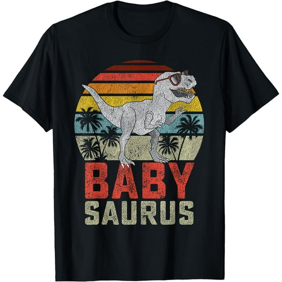 T-Rex Babysaurus Dinosaur Baby Saurus Family Matching Unisex T-Shirt for Men Women Kids