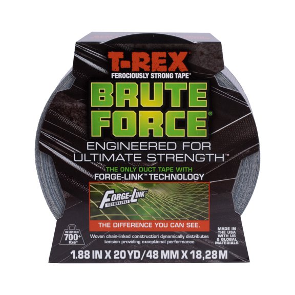 T-Rex Brute Force Duct Tape, 1.88 in. x 20 yd., Black