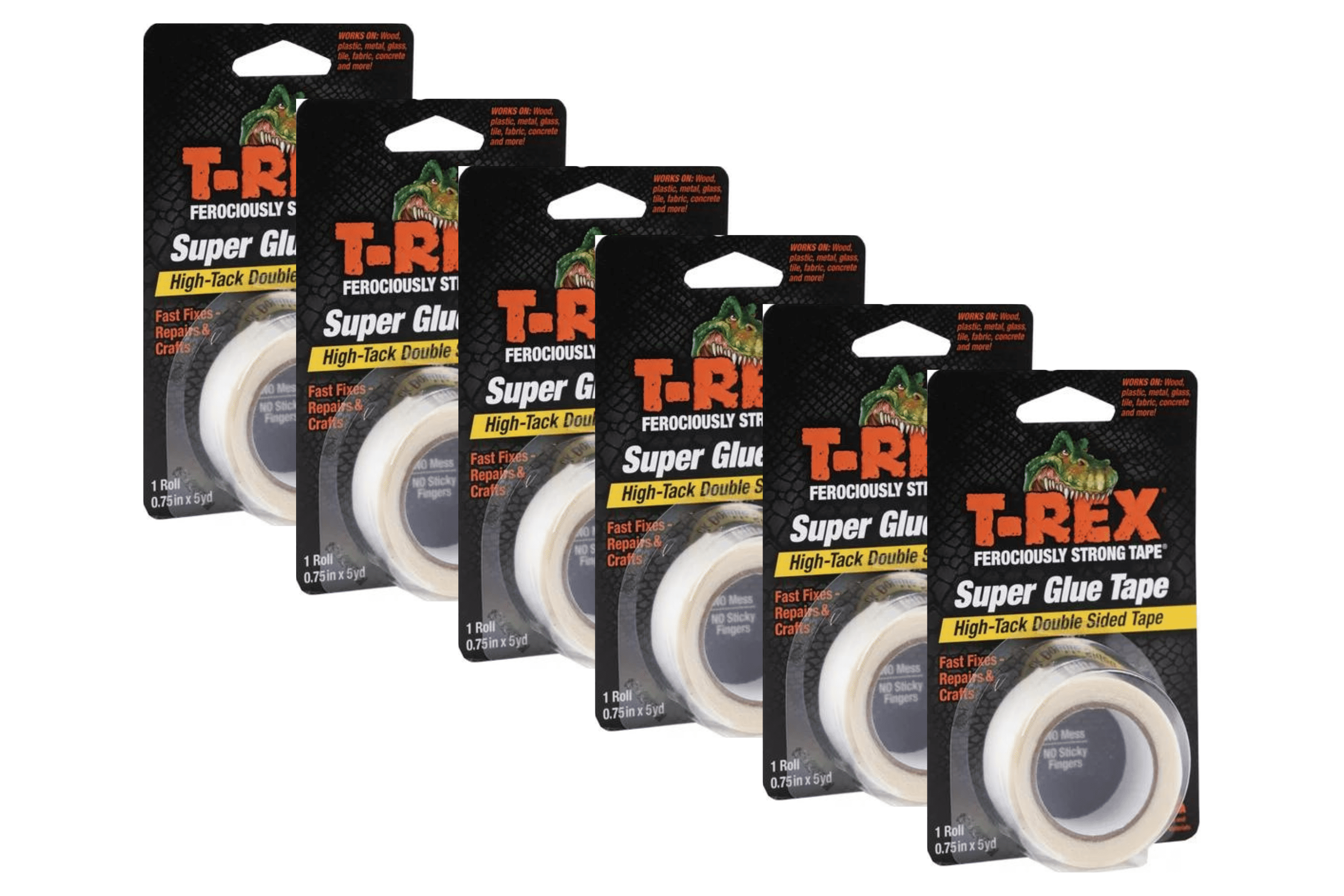 T-Rex 286853 7.5 mil Double Sided Clear Super Glue Tape - 0.75