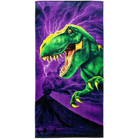T Rex Cotton Beach Towel by Dawhud Direct