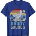 thumbnail image 1 of T-Rex Daddysaurus Dinosaur Daddy Saurus Family Matching Unisex T-Shirt for Men Women,Royal Blue Color,Size 3XL, 1 of 5
