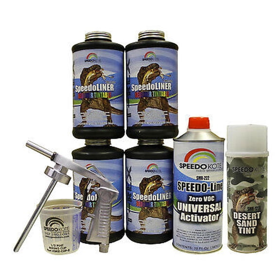 T-Rex Desert Sand Spray On urethane Truck Bed Liner, 4 quart kit, SMR-1000DS-K4