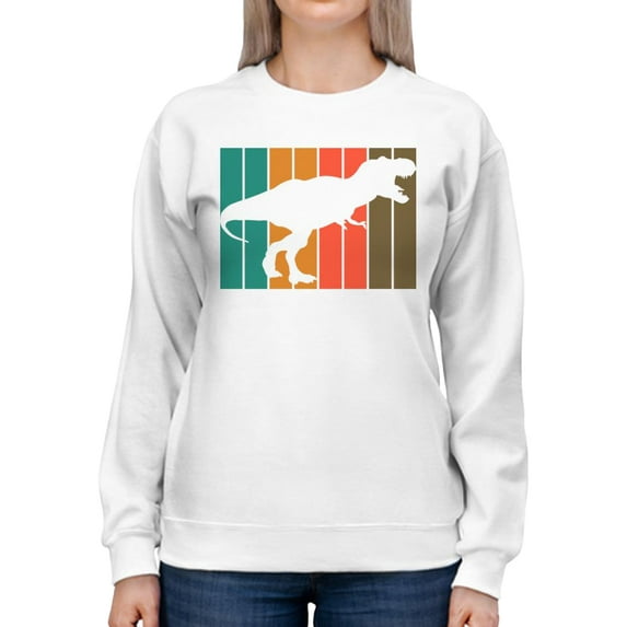 T-Rex Design Sweatshirt Women -SPIdeals Designs, Female Large