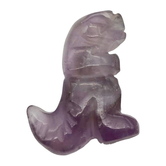 T-Rex Dinosaur Amethyst Tyrannosaurus Rex Animal Figurine | 21x18.5x7mm | Purple | 1 Figurine