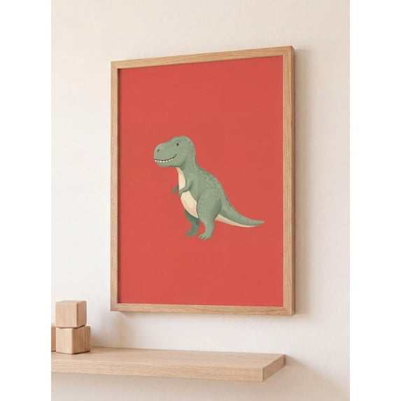 T Rex Dinosaur Art Prehistoric Art Nursery Dino Poster , Poster Print ...