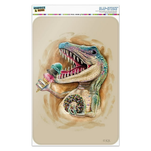 T-Rex Dinosaur Donut Ice Cream Funny Jurassic Junkie Home Business Office Sign