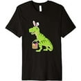 thumbnail image 1 of T-Rex Dinosaur Easter Bunny T-shirt Boys, Girls, and Adults, 1 of 5