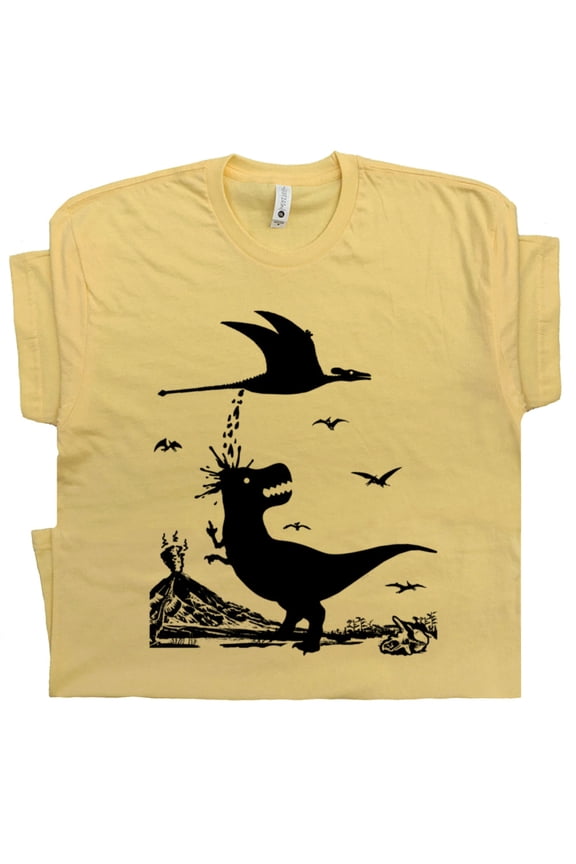 T Rex Dinosaur Shirt Funny Pterodactyl Dinosaur T Shirts for Men Women Cool Retro Tyrannosaurus Silly Fart Joke Graphic Tee