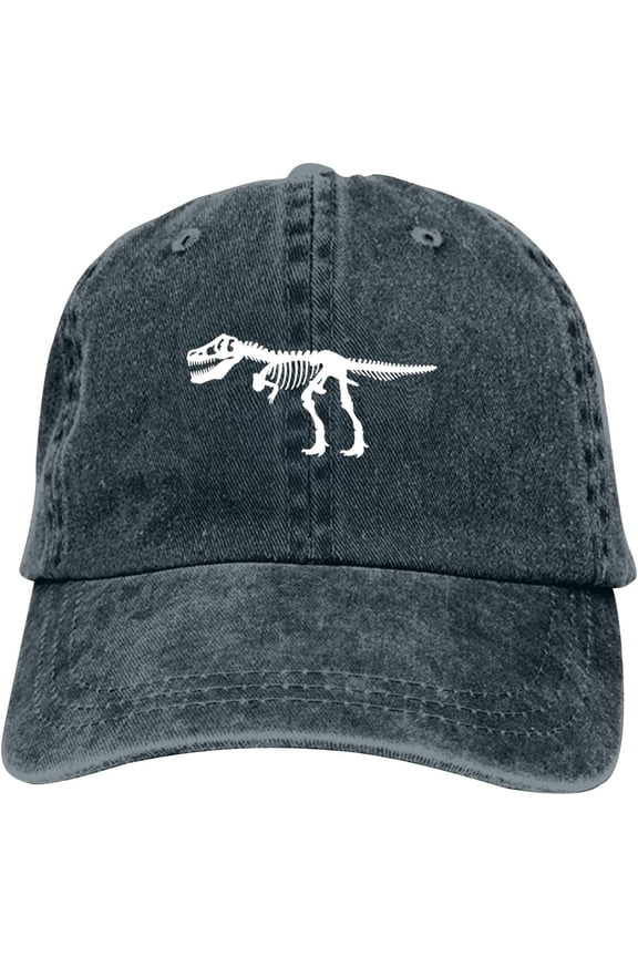 T Rex Dinosaur Skeleton Baseball Cap Vintage Adjustable Washed Hats Cowboy Hats Denim Dad Hat for Men Women Boy Girl