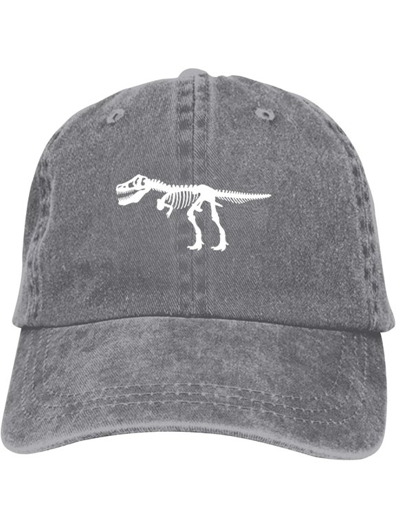 T Rex Dinosaur Skeleton Baseball Cap Vintage Adjustable Washed Hats Cowboy Hats Denim Dad Hat for Men Women Boy Girl