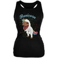 thumbnail image 1 of T-Rex Dinosaur in Unicorn Costume Rexicorn Juniors Soft Tank Top Black LG, 1 of 1