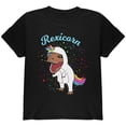 thumbnail image 1 of T-Rex Dinosaur in Unicorn Costume Rexicorn Youth T Shirt Black YLG, 1 of 1