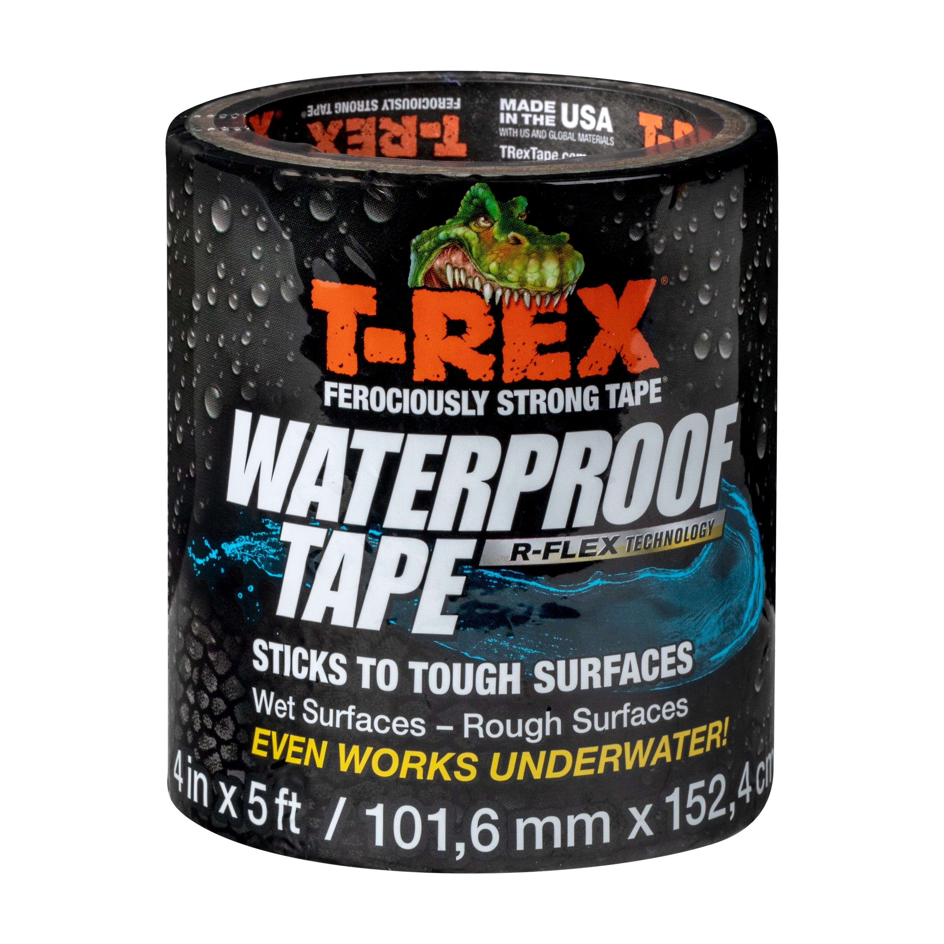 FLEX TAPE Waterproof Tape, Black, 4-In. x 5-Ft.