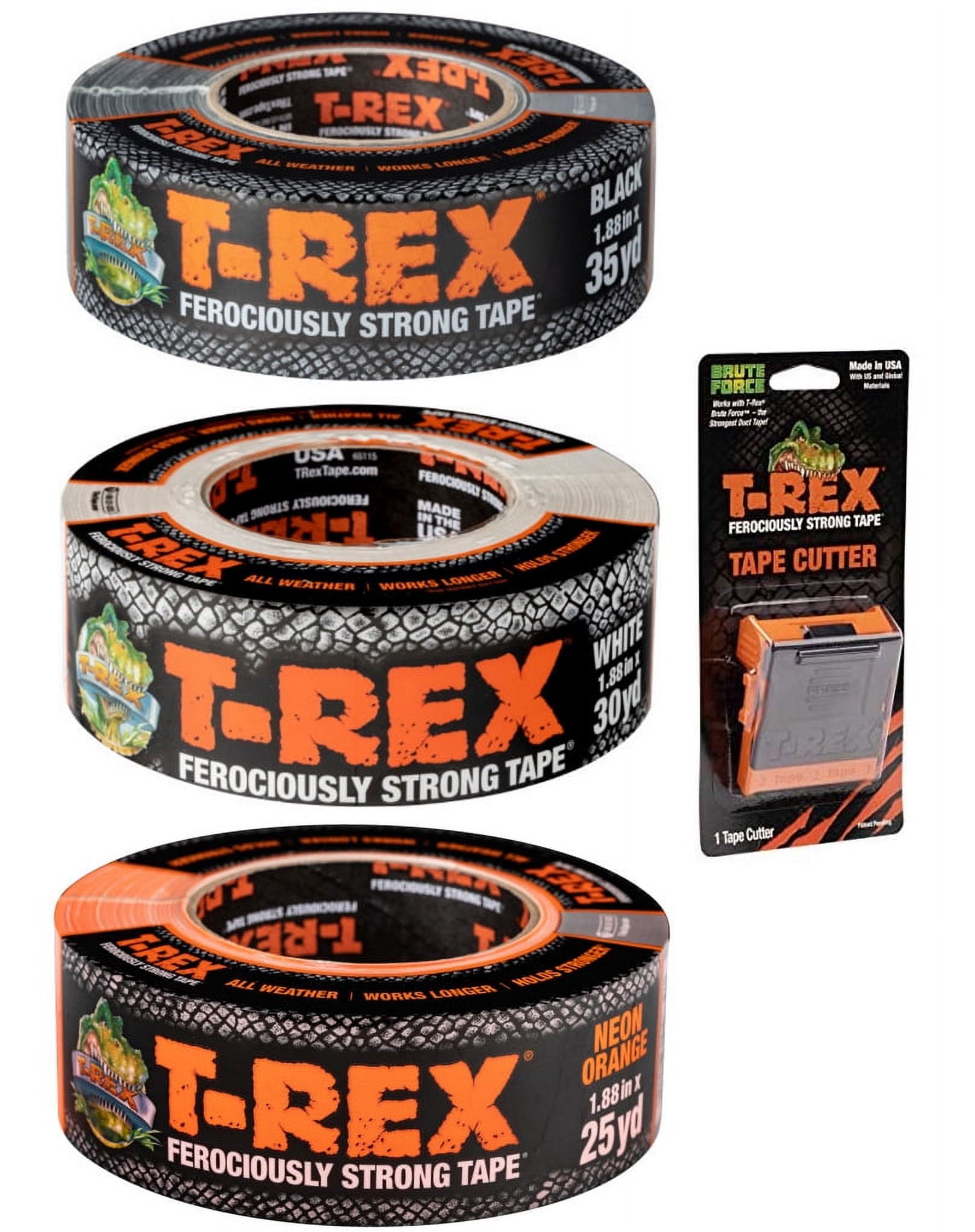 T-Rex Ferociously Strong Repair Tape, All Weather and UV Resistant, 1.88''  x 9 Yards, Clear, 1-Roll 1-Pack 