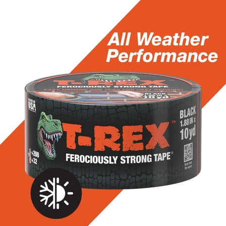 T-Rex Ferociously Strong Tape, 1.88 in. x 10 yd., Black