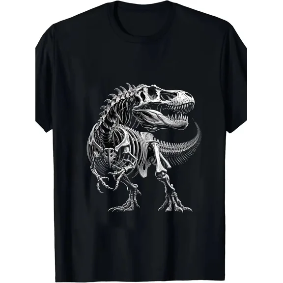 T Rex Fossil Skeleton Dinosaur Bones Science Graphic Unisex T-Shirt up to size 5XL