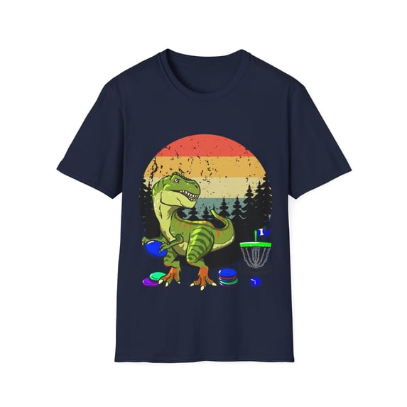 T Rex Frisbee Dinosaur Recreational Tosser Dino Disc Golf Unisex T-Shirt