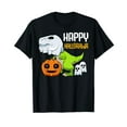 thumbnail image 1 of T-Rex Ghost Lazy Halloween Costume Dinosaur Pun Pumpkin T-Shirt, 1 of 5