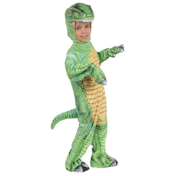 Underwraps Green T-Rex Printed Child Costume Jumpsuit | X-Large Unisex