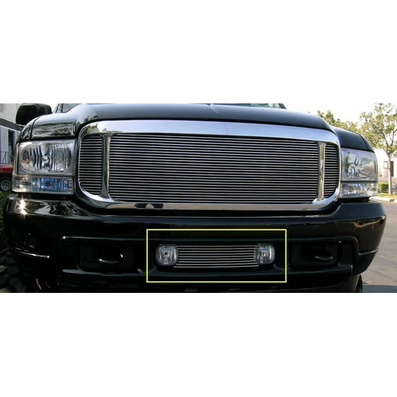 2000-2004 Ford Excursion, 99-04 Super Duty Billet Bumper Grille, Polished, 1 Pc, Bolt-On - PN #25567