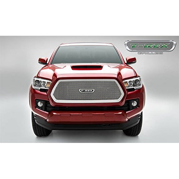 T-Rex Grilles 54941 Upper Class Series Polished Stainless Steel Main Grille Insert with Small Mesh for Toyota Tacoma