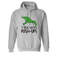 thumbnail image 1 of T-Rex Hates Push-Ups Sarcastic Novelty Gift Idea Adult Humor Funny Men's Hoodies, 1 of 2