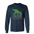 thumbnail image 1 of T-Rex Hates Push-Ups Sarcastic Novelty Gift Idea Adult Humor Funny Men's Long Sleeve Shirts, 1 of 3
