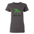thumbnail image 1 of T-Rex Hates Push-Ups Sarcastic Novelty Gift Idea Adult Humor Funny Women's Casual Tees, 1 of 3