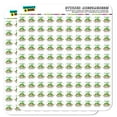 thumbnail image 1 of T-Rex Hates Push-Ups Tyrannosaurus Dinosaur 1/2" (0.5") Scrapbooking Crafting Stickers, 1 of 2