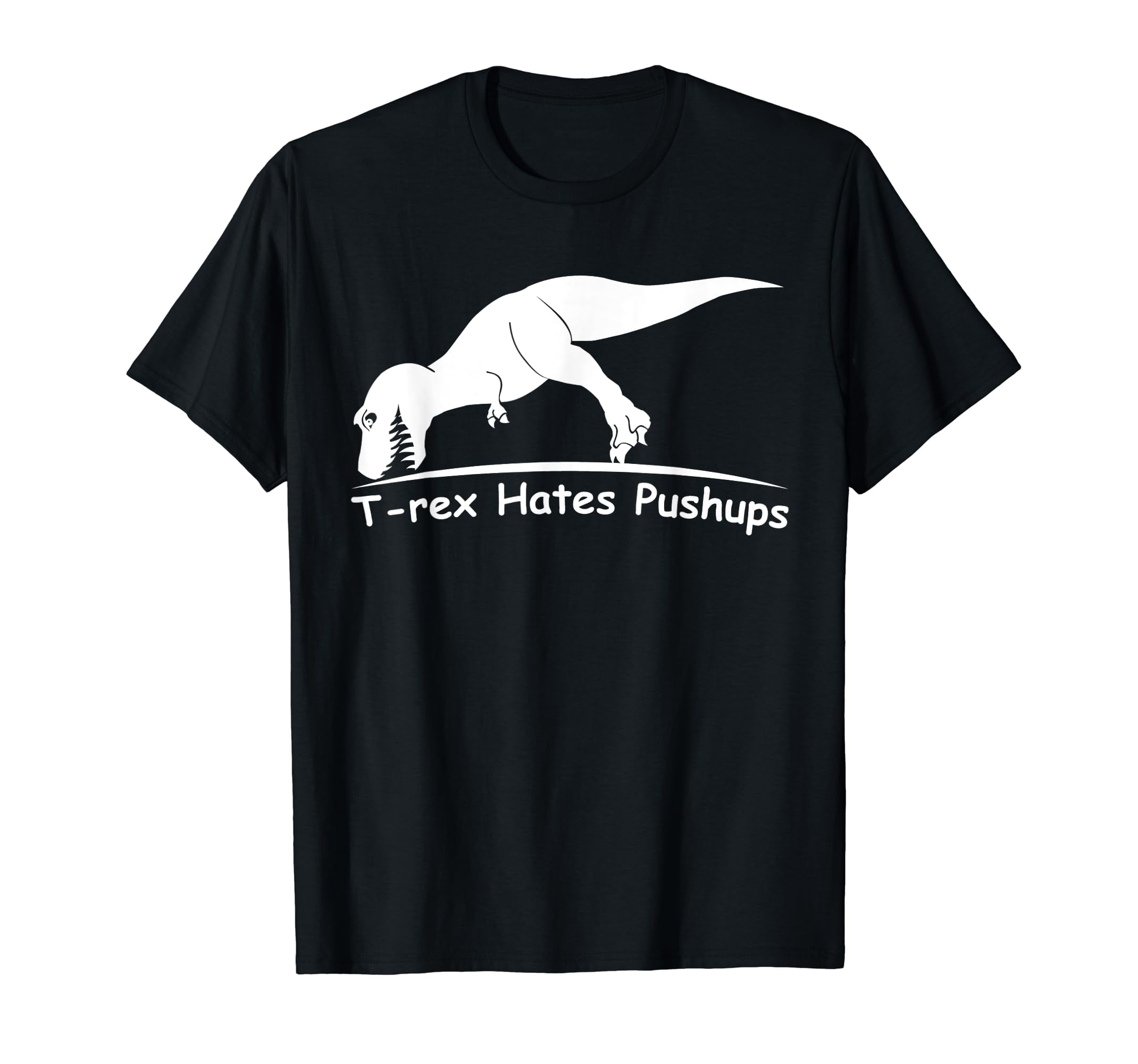 T-Rex Dinosaur Hate Push Ups Gym Workout Fitness Esercizio Maglietta