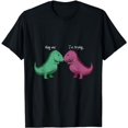thumbnail image 1 of T-Rex Hug Me Im Trying Funny Dinosaur Pun Joke Humor Gift black T-Shirt, 1 of 3
