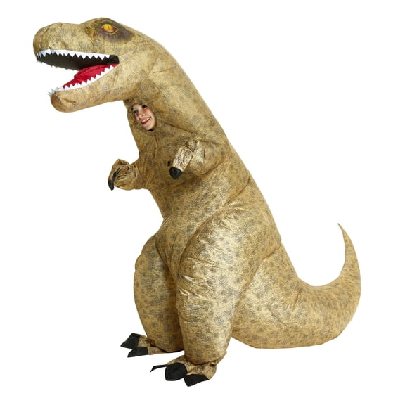 Morph Dinosaur Inflatable Kids Halloween Costume For Unisex Brown One Size