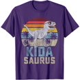 thumbnail image 1 of T-Rex Kidasaurus Dinosaur Kid Saurus Family Matching Unisex T-Shirt for Men Women Kids,Purple Color,Size YXS, 1 of 5